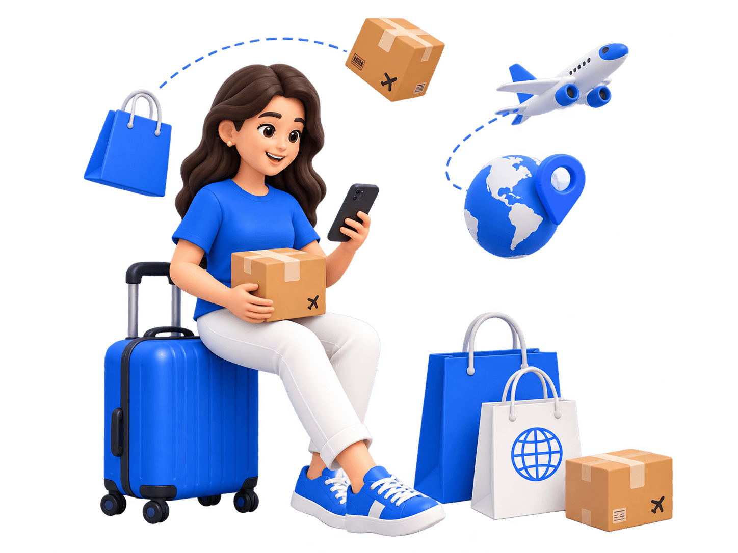 Sender shopping internationally with Zipro