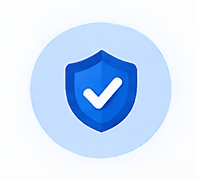 Verified identity shield icon